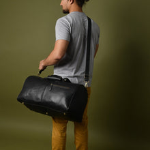 Load image into Gallery viewer, Cowhide Leather Overnight Travel Weekender Duffel Bag
