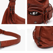 Load image into Gallery viewer, Large Soft Casual Women Bags School Backpack PU Leather Bag
