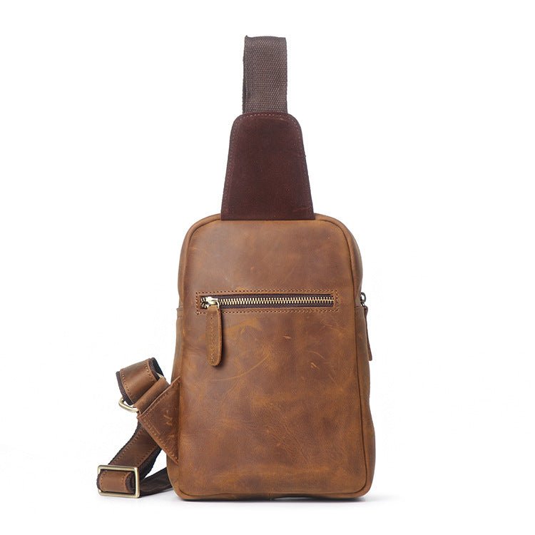 Mens Shoulder Crossbody Leather Sling Bag