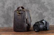 Load image into Gallery viewer, Small Leather Camera Bag - Leather Camera Lens Case
