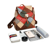 Load image into Gallery viewer, Unique Patchwork women Backpack Purse Bag
