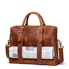 Load image into Gallery viewer, Retro Handmade Leather Briefcase
