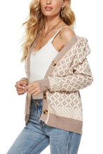 Load image into Gallery viewer, Argyle Button Cardigan
