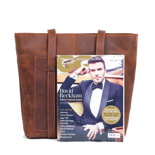 Load image into Gallery viewer, Brown Leather Tote Bag
