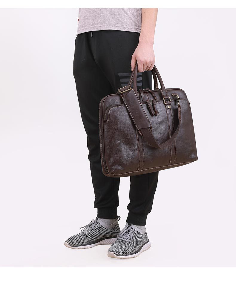 Retro Leather Business Briefcase