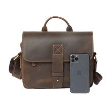 Load image into Gallery viewer, Retro Small Brown Messenger Shoulder Bag
