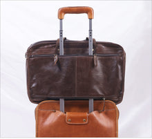 Load image into Gallery viewer, 17&quot; Leather Large Storage Laptop Bag Briefcase
