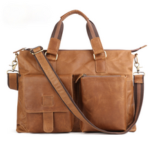 Load image into Gallery viewer, Men&#39;s Leather Business Briefcase for 17&quot; Laptop
