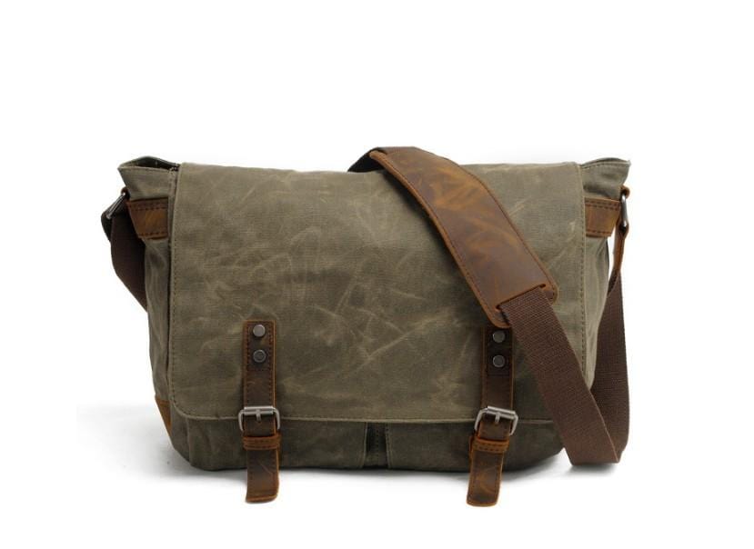 Army Green Canvas Messenger Bag Shoulder Bag