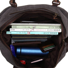 Load image into Gallery viewer, Vintage Canvas Leather Travel Duffel Bag
