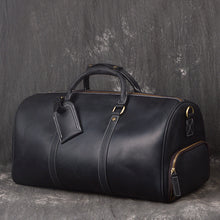 Load image into Gallery viewer, Classic Leather Duffel Bag with Shoes Compartment Travel Weekender Bag
