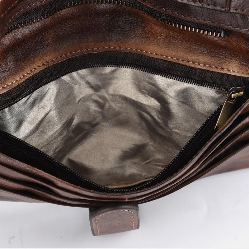 Full Grain Leather Wallet Distressed Trifold Purse Anniversary Gift  For Women