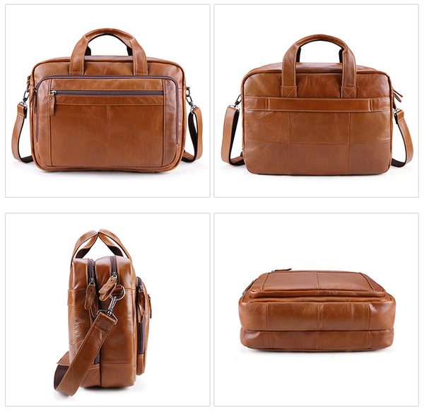 Men's Vintage Leather Briefcase laptop