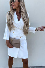 Load image into Gallery viewer, Double Breasted Long Sleeve Mini Blazer Dress
