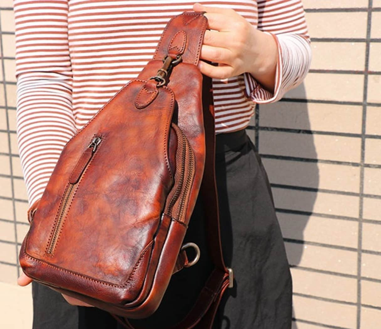 Sling Crossbody Shoulder Bag Womens Leather Bag