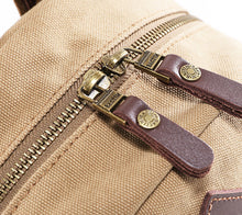 Load image into Gallery viewer, Ladies Small Canvas Leather Hiking Backpack Bag School Book Bag
