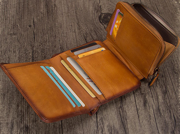 Chic Womens Short Leather Clutch Wallet with Coin Pocket and Card Holders For Women