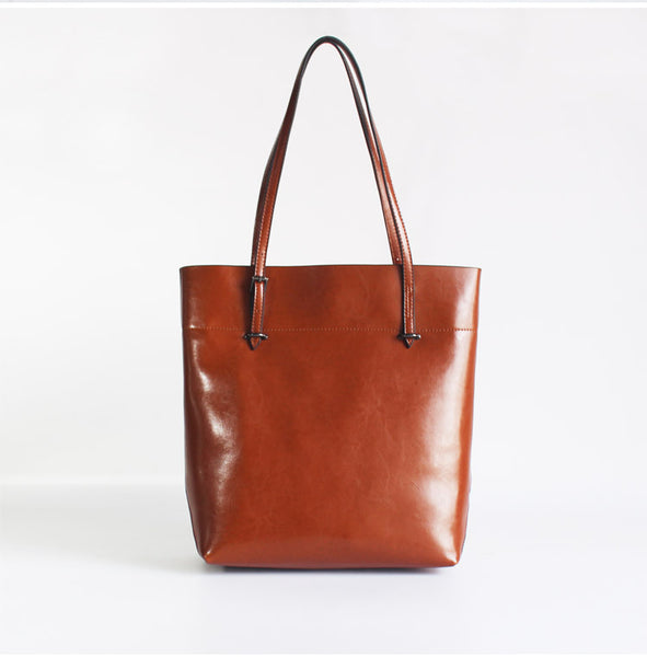 Simple Leather Tote Bag Shoulder Bag for Women
