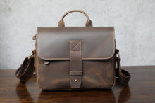 Load image into Gallery viewer, Retro Small Brown Messenger Shoulder Bag
