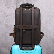 Load image into Gallery viewer, Large Simple School Leather Laptop Rucksack
