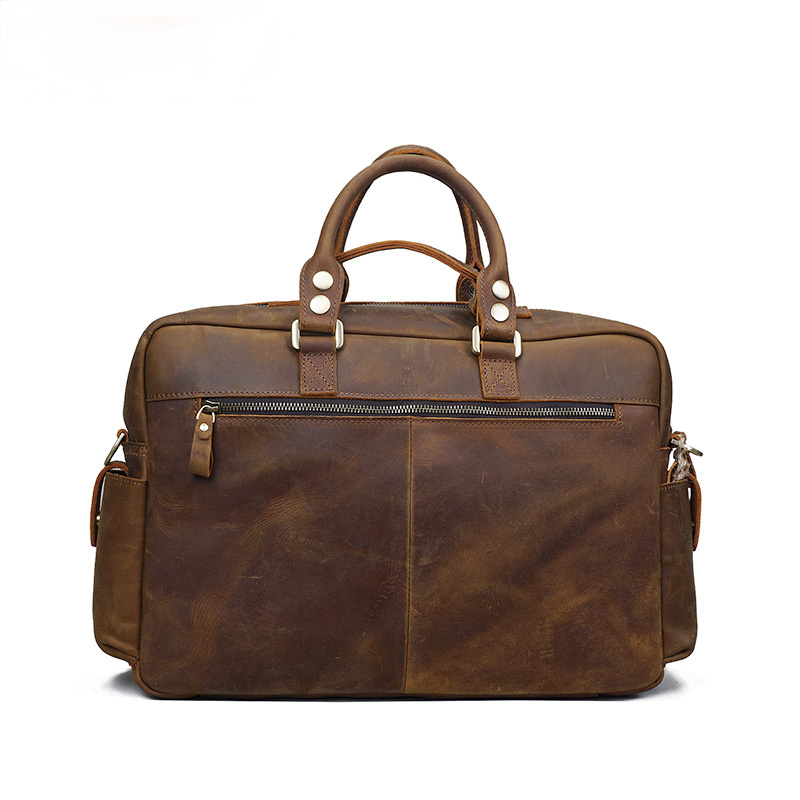 Large Leather Travel Briefcase