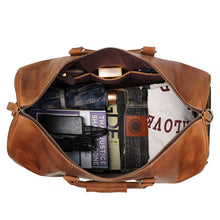 Load image into Gallery viewer, Birthday Gift Simple Vintage Leather Duffel Bag With Shoe Compartment Travel Bag
