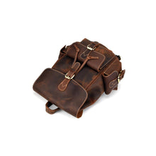 Load image into Gallery viewer, Handmade Pockets Leather School Backpack
