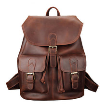 Load image into Gallery viewer, Leather Satchel School Backpack
