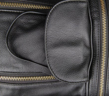 Load image into Gallery viewer, Black Large Trave Weekender Leather Duffel Bag
