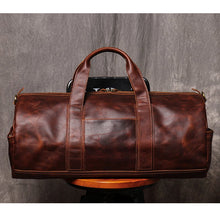 Load image into Gallery viewer, Large Travel Weekender Leather Duffel Bag
