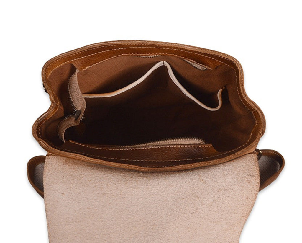 Brown Leather Backpack for Women