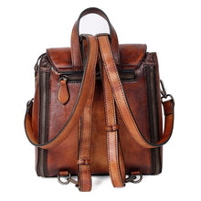 Load image into Gallery viewer, Retro Design Female High Quality Leather Rucksack Backpack
