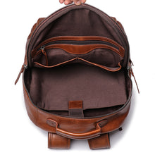 Load image into Gallery viewer, Handmade Full Grain Leather School Backpack for Men Laptop Bag Travel Backpack
