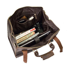 Load image into Gallery viewer, Dark Brown Crazy Horse Leather Duffel Bag
