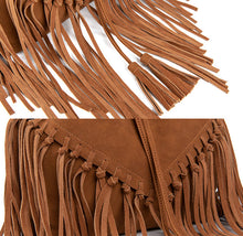 Load image into Gallery viewer, Vintage Pu Leather Boho Crossbody Fringe Purse Shoulder Bag for Women
