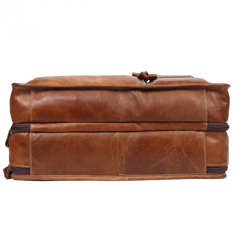 Men's Handmade Leather Business Briefcase