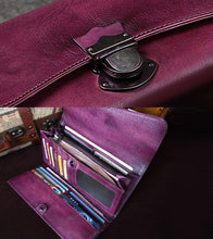 Load image into Gallery viewer, Women&#39;s Trifold Leather Long Wallet Purse Clutch
