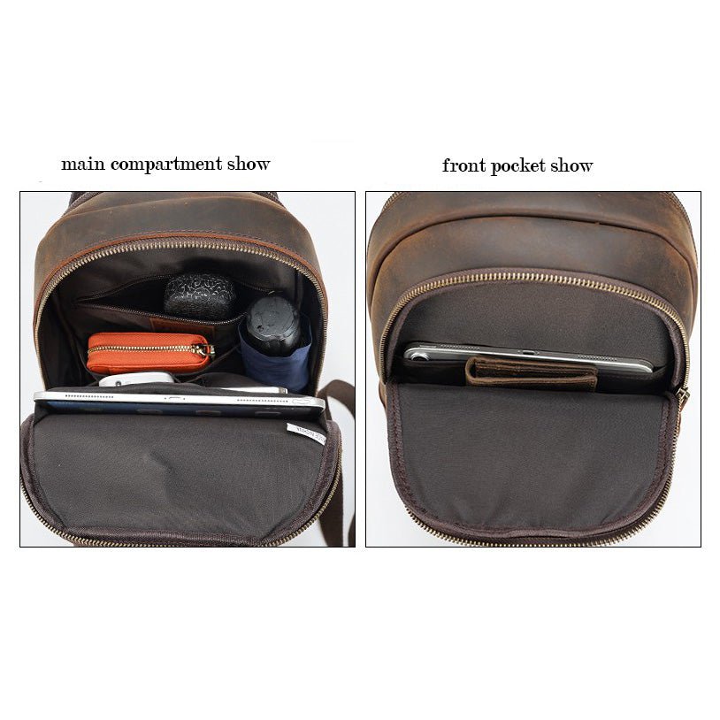 Travel Business Sling Chest Bag USB Bag for Men