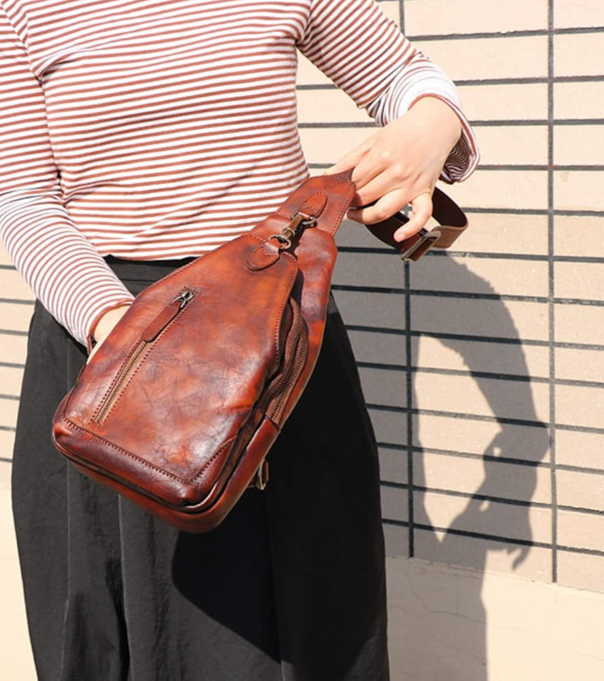 Sling Crossbody Shoulder Bag Womens Leather Bag