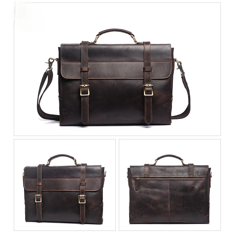 Retro Handmade Leather Briefcase