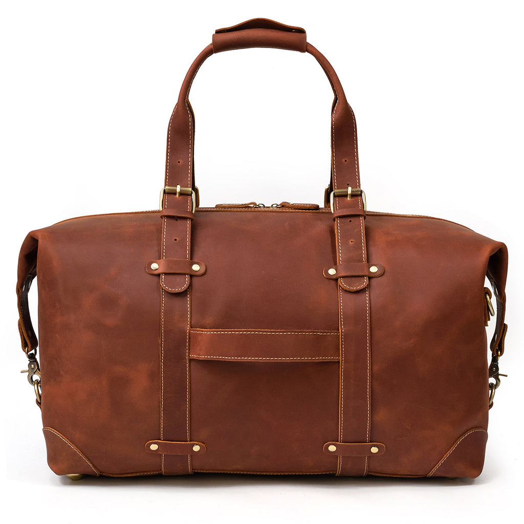 Crazy Horse Travel Weekender Leather Duffel Bag