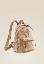 Load image into Gallery viewer, Ladies Small Canvas Leather Hiking Backpack Bag School Book Bag

