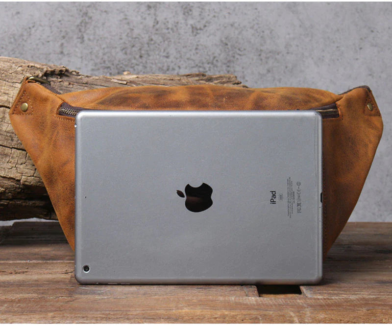 Classic Leather Crossbody Sling Bag for Men