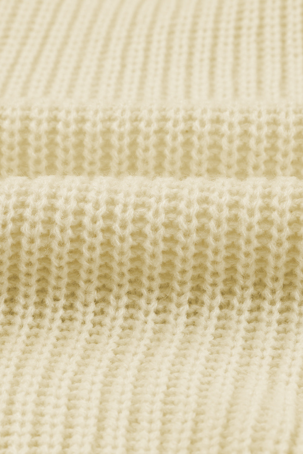 Apricot Bishop Sleeve Button V Neck Sweater