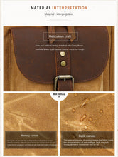 Load image into Gallery viewer, Waterproof Camera Canvas School Backpack Retro Style 17 inch for DSLR SLR
