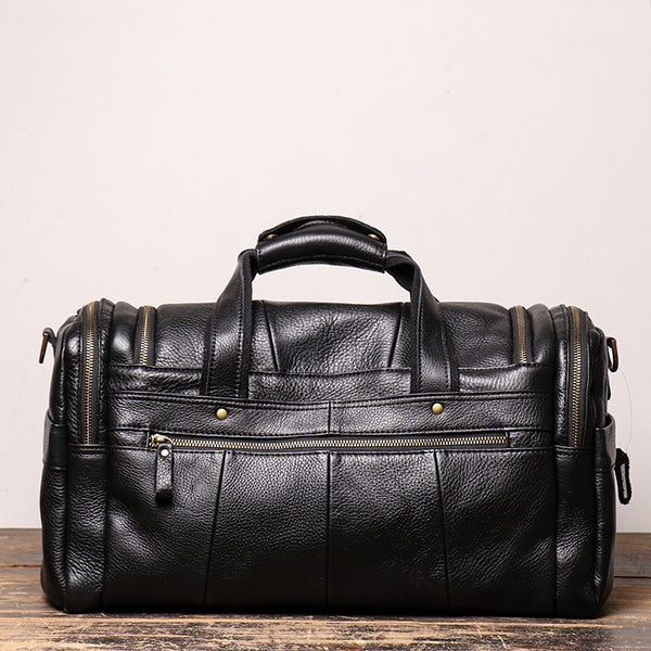 Men Leather Travel Duffel Bag