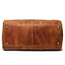 Load image into Gallery viewer, Birthday Gift Simple Vintage Leather Duffel Bag With Shoe Compartment Travel Bag
