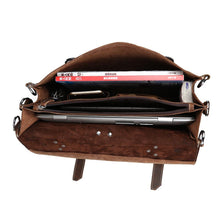 Load image into Gallery viewer, Coffee Leather Shoulder Messenger Bag
