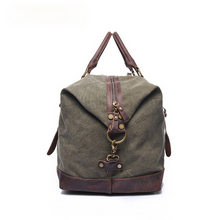 Load image into Gallery viewer, Men&#39;s Travel Canvas Leather Duffel Bag
