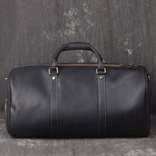 Load image into Gallery viewer, Classic Leather Duffel Bag with Shoes Compartment Travel Weekender Bag
